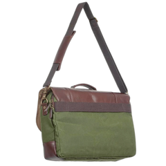 Maxwell Leather & Waxed Canvas Briefcase – Premium Laptop Bag & Canvas Briefcase
