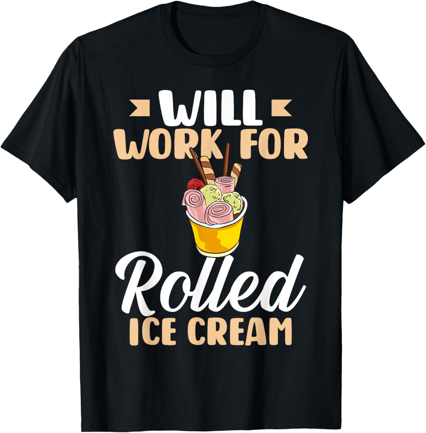 Old School Rolled Ice Cream Dessert Recipes Machine Maker T Shirt Y2K