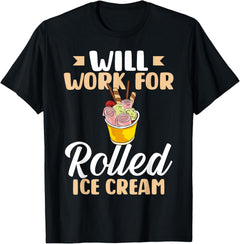 Old School Rolled Ice Cream Dessert Recipes Machine Maker T Shirt Y2K