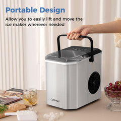 Countertop Ice Maker with Self-Cleaning for Home & Office