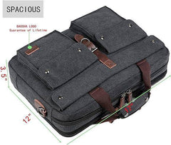 Men’s Canvas Messenger Bag – 17 Laptop Ready