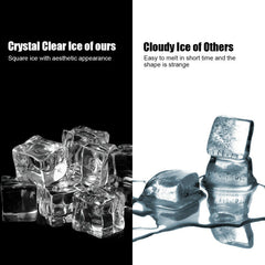 48lbs Stainless Ice Maker with LCD & Self-Cleaning
