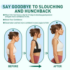 WNIEYO Posture Corrector Back Brace for Men & Women Black X-Large