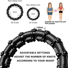 Upgraded Large Size Smart Weighted Exercise Hoola Hoops